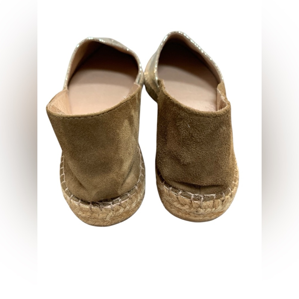 Gaimo Espadrilles Handmade in Spain  Gold and Suede with Textured Finish - Picture 8 of 13
